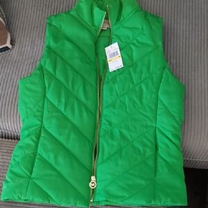 Michael Kors Vibrant Green Puffer Vest